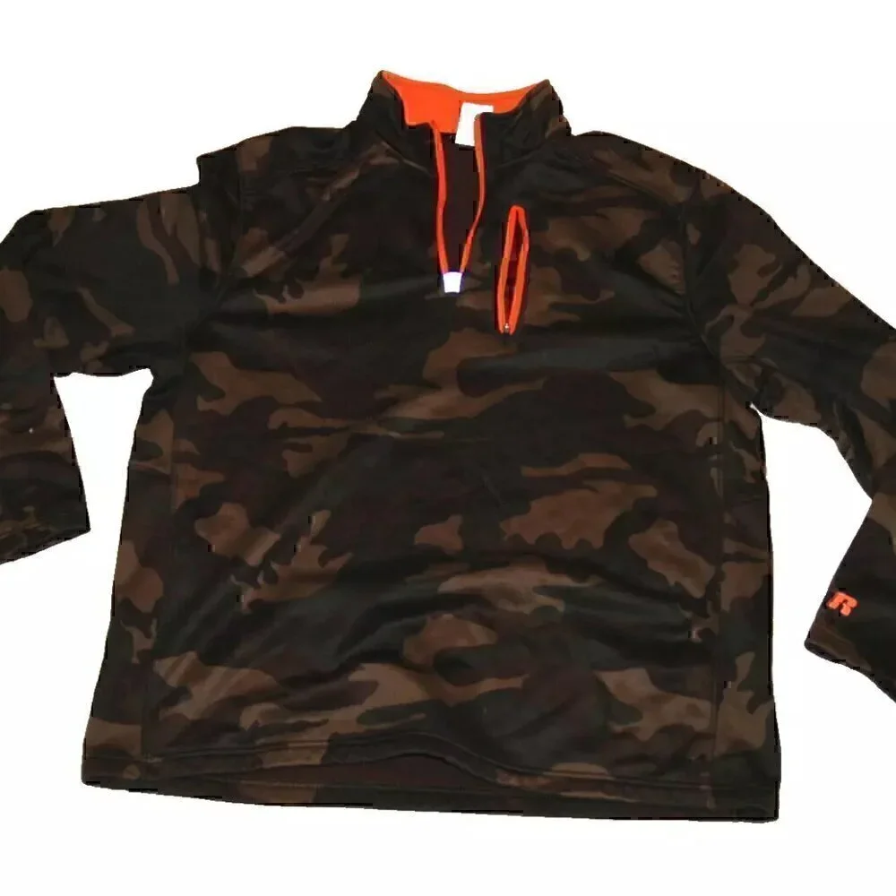 Men's Camo Russell Size L Camouflage Pullover Nylon Windbreaker